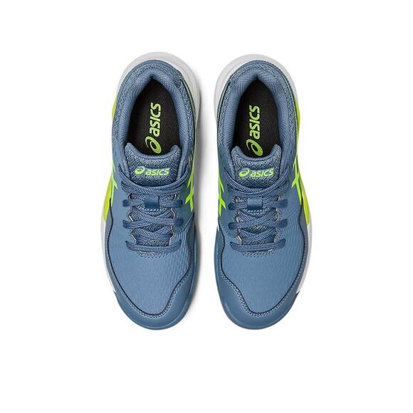 ASICS Gel-Resolution 9 Grade School Shoe, Steel blue /Hazard Green 7 M Big Kid main image 5